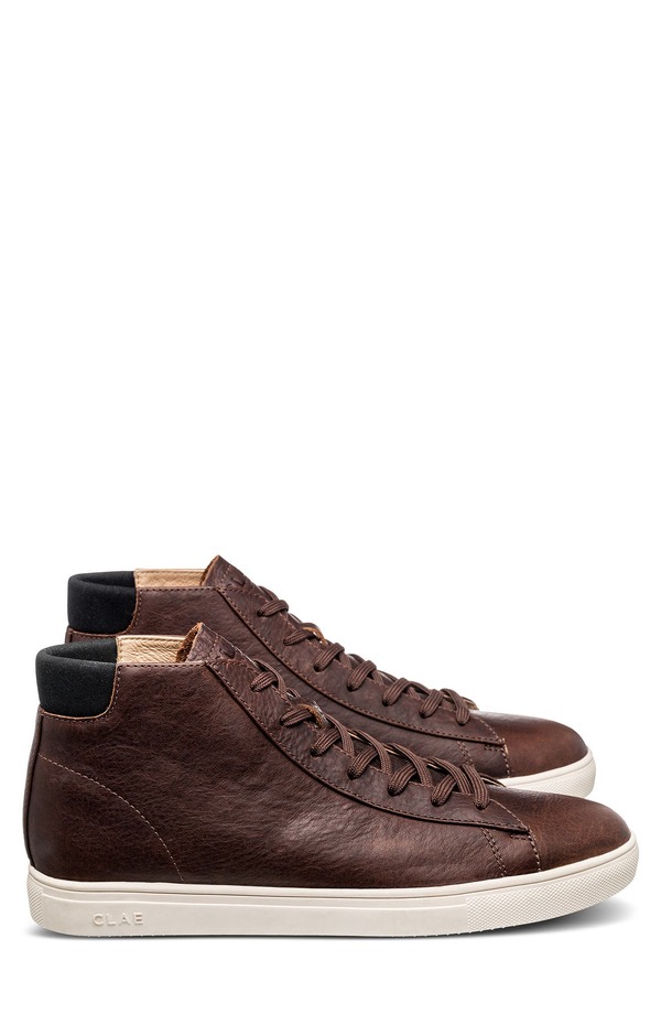 クラエ メンズ シューズ スニーカー CLAE Bradley High Top Sneaker Cocoa Leather ココア