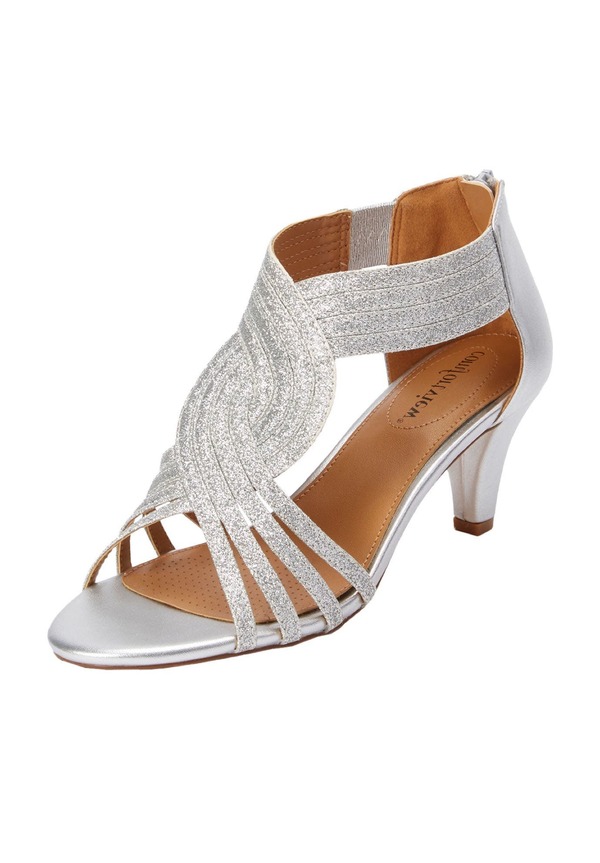 コンフォートビュー レディース シューズ ヒール Comfortview The Genevieve Pump SILVER シルバー｜ReVida 店