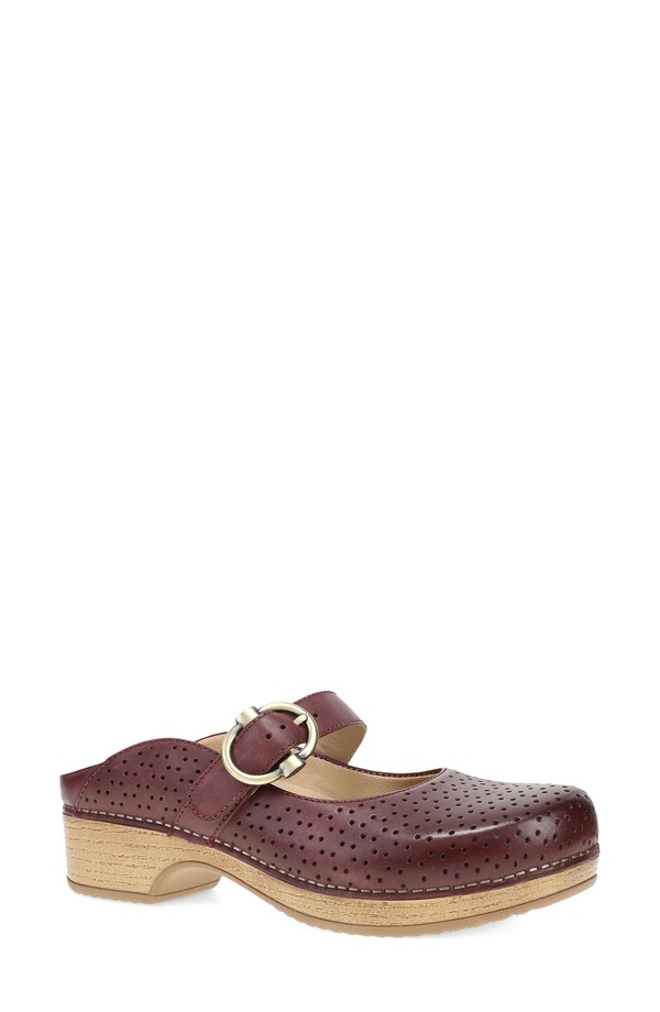 ダンスコ レディース シューズ サンダル Dansko Blaire Perforated Mary Jane Clog (Women) SANGRIA｜ReVida 店
