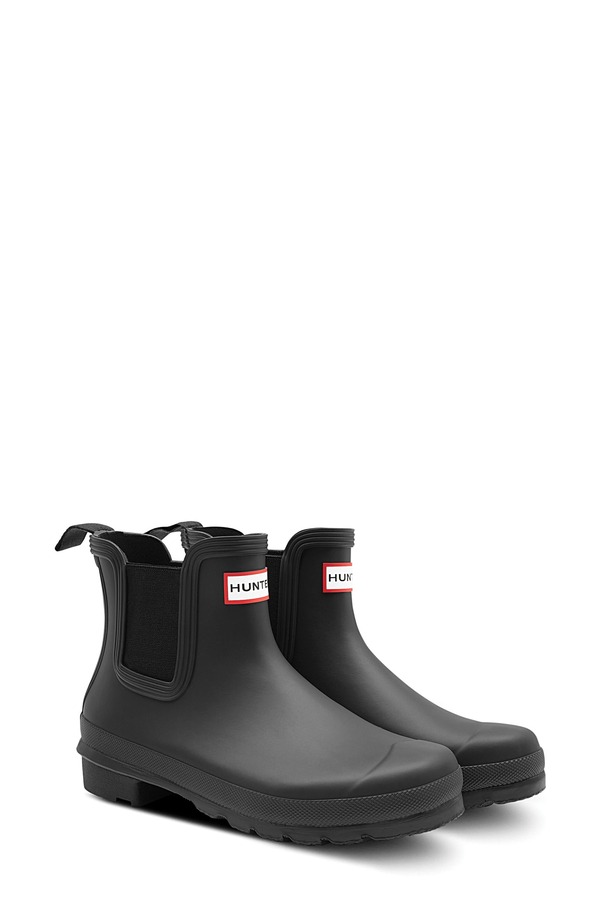 ハンター レディース シューズ ブーツ・レインブーツ チェルシー Hunter Original Waterproof Chelsea Rain Boot (Women) BLACK ブラック｜ReVida 店