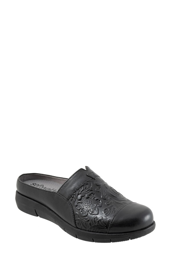 ソフトウォーク レディース シューズ ヒール SoftWalk San Marcos Tooling Mule (Women) BLACK ブラック|ReVida 店