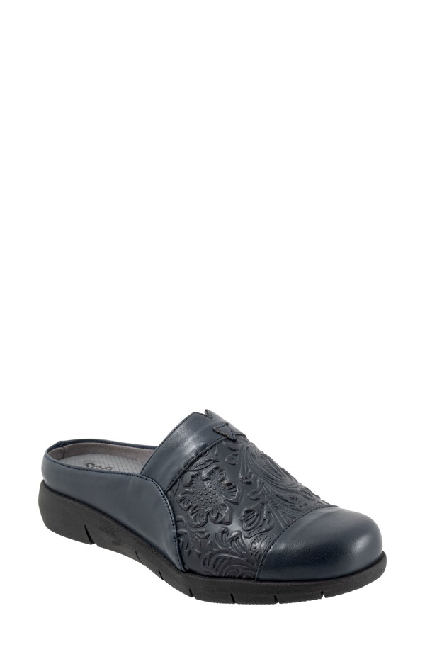 ソフトウォーク レディース シューズ ヒール SoftWalk San Marcos Tooling Mule (Women) NAVY ネイビー|ReVida 店