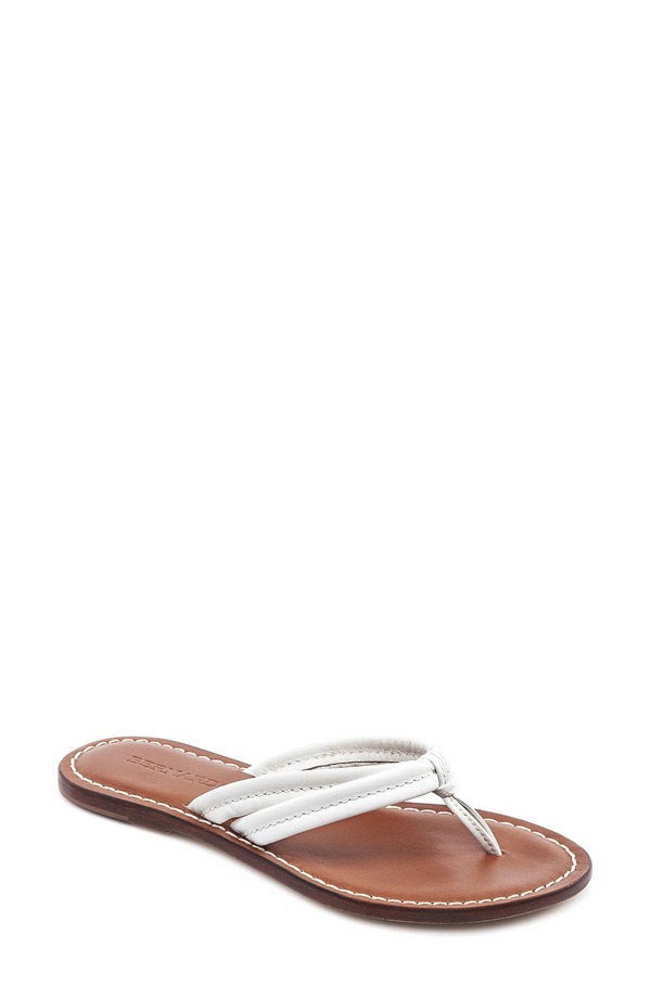 ベルナード レディース シューズ サンダル Bernardo Footwear Miami Thong Sandal (Women) WHITE LEATHER ホワイト｜ReVida 店