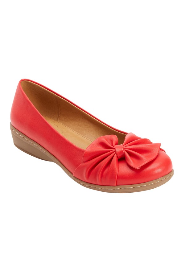 コンフォートビュー レディース シューズ パンプス Comfortview The Pamela Slip On Flat (Women) RED レッド|ReVida 店