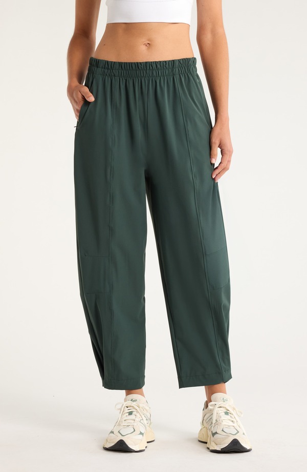 ゼラ レディース ボトムス カジュアルパンツ ハイウエスト アンクル Zellatlas High Waist Utility Adjustable Ankle Pants GREEN TIMBER グリーン｜ReVida 店