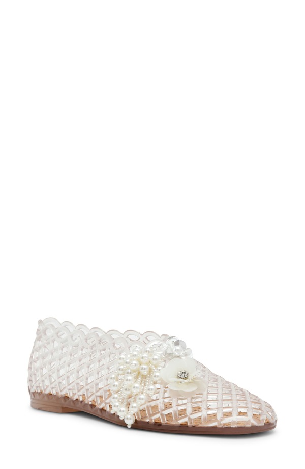 スティーブ マデン レディース シューズ パンプス Steve Madden Grove Charm Jelly Flats (Women) CLEAR｜ReVida 店