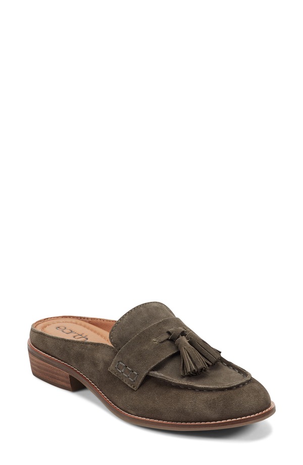 アース レディース シューズ ヒール Earth Everettassle Mule (Women) DARK GREEN グリーン｜ReVida 店