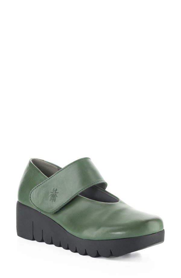 フライロンドン レディース シューズ パンプス プラットフォーム Fly London Vari Mary Jane Platform Wedge Pump (Women) 010 GREEN グリーン｜ReVida 店