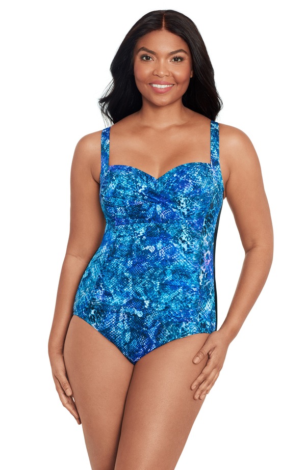 トリムシェイパー レディース トップス ワンピース Trimshaper Averi Sweetheart Neckline One-Piece Control Swimsuit Sidewinder｜ReVida 店
