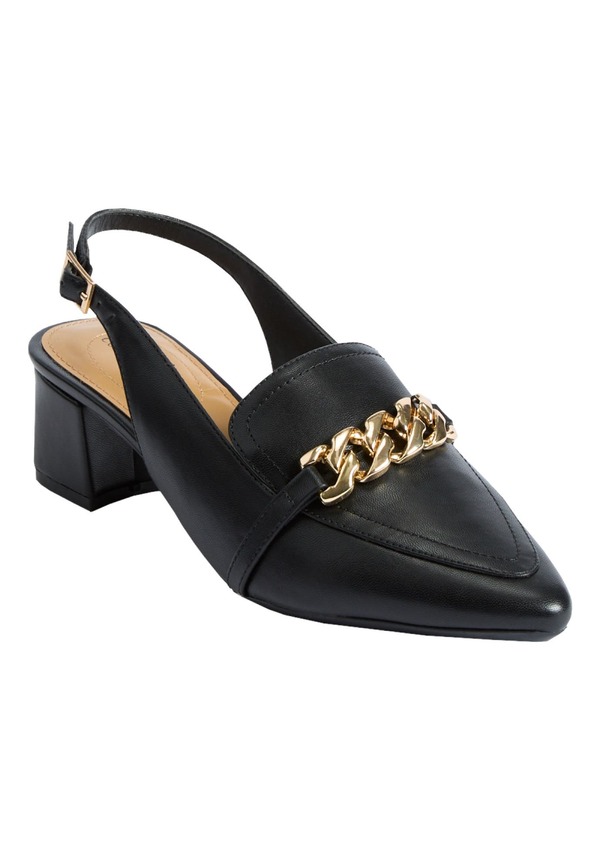 コンフォートビュー レディース シューズ ヒール Comfortview The Oaklyn Sling Back BLACK ブラック｜ReVida 店
