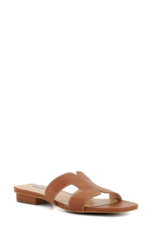 デューンロンドン レディース シューズ サンダル Dune London Loupe Slide Sandal (Women) TAN タン｜ReVida 店