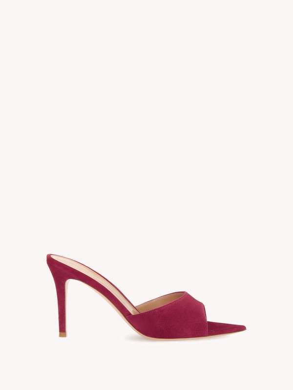 ジャンヴィト ロッシ レディース シューズ スニーカー Gianvito Rossi Elle 85 Mule (Women) Pink Suede Leather ピンク｜ReVida 店