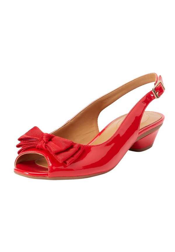 コンフォートビュー レディース シューズ ヒール Comfortview The Reagan Slingback HOT RED レッド|ReVida 店