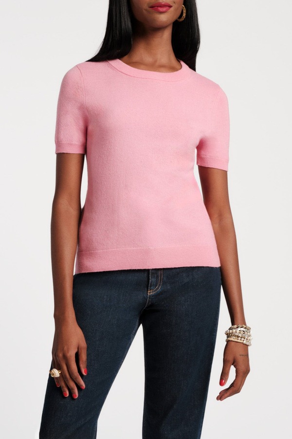 フランセスバレンタイン レディース アウター パーカー・スウェット ウール コットン ニット Frances Valentine Jo Knit Wool/Cotton/Cashmere Blend Pink ピンク|ReVida 店