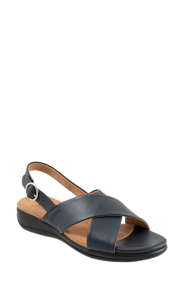 ソフトウォーク レディース シューズ ヒール サンダル SoftWalk Tillman 2.0 Slingback Sandal - Multiple Widths Available (Women) NAVY ネイビー|ReVida 店