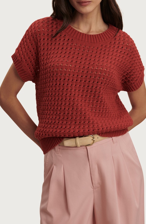 バーレイ レディース トップス シャツ ニット Varley Denny Pointelle Knitop BOSSA NOVA｜ReVida 店