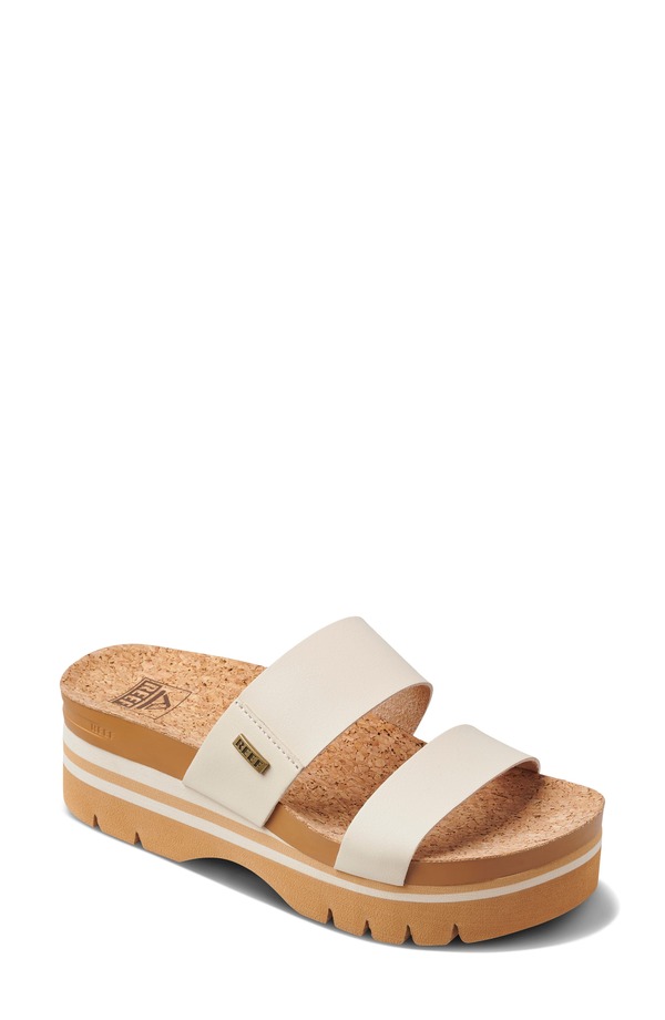 リーフ レディース シューズ サンダル プラットフォーム Reef Cushion Vista Higher Platform Slide Sandal (Women) VINTAGE TAN タン｜ReVida 店