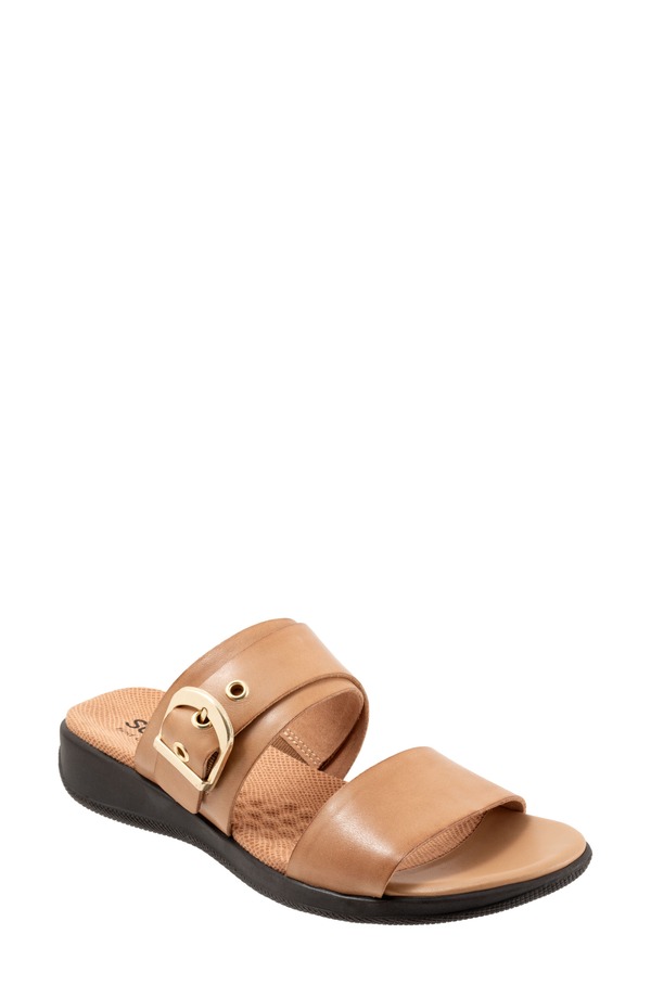 ソフトウォーク レディース シューズ ヒール サンダル SoftWalk Toki Slide Sandal (Women) TAN タン|ReVida 店