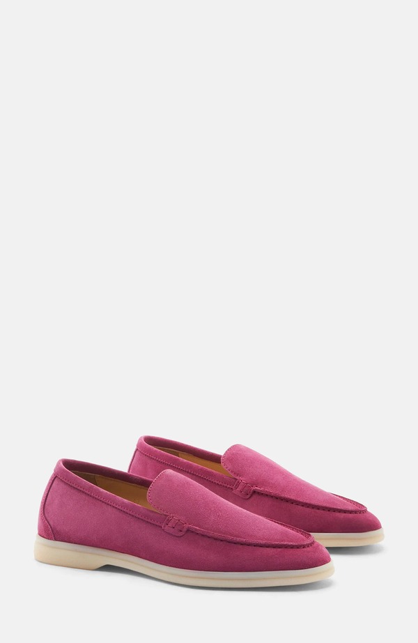 スカロッソ レディース シューズ スリッポン・ローファー SCAROSSO Ludovica Loafers (Women) Maroon Suede マルーン｜ReVida 店 54,480円