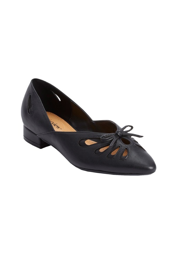 コンフォートビュー レディース シューズ パンプス Comfortview The Arabella Slip On Flat (Women) BLACK ブラック｜ReVida 店