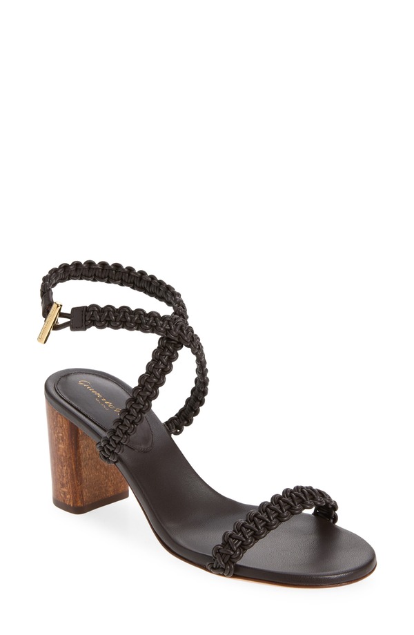 ジャンヴィト ロッシ レディース シューズ スニーカー サンダル ヒール Gianvito Rossi Braided Strap Block Heel Sandal (Women) MOKA｜ReVida 店