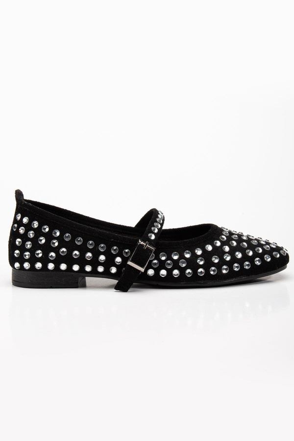 プロローグシューズ レディース パンプス Prologue Shoes Emilie Mary Jane Flat (Women) Black Embellished ブラック|ReVida 店