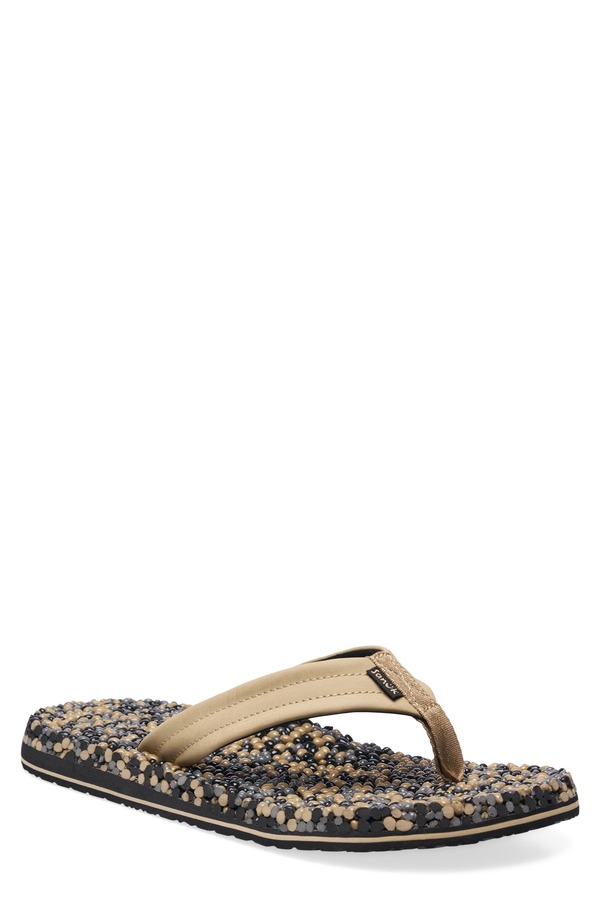 サヌーク メンズ シューズ サンダル Sanuk Bubblecush Flip Flop (Men) SAFARI MULTI マルチカラー｜ReVida 店