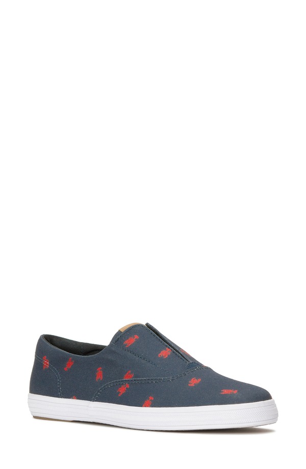 ケッズ レディース シューズ スリッポン・ローファー スニーカー Keds Champion Slip-On Sneaker (Women) NAVY/ RED ネイビー|ReVida 店