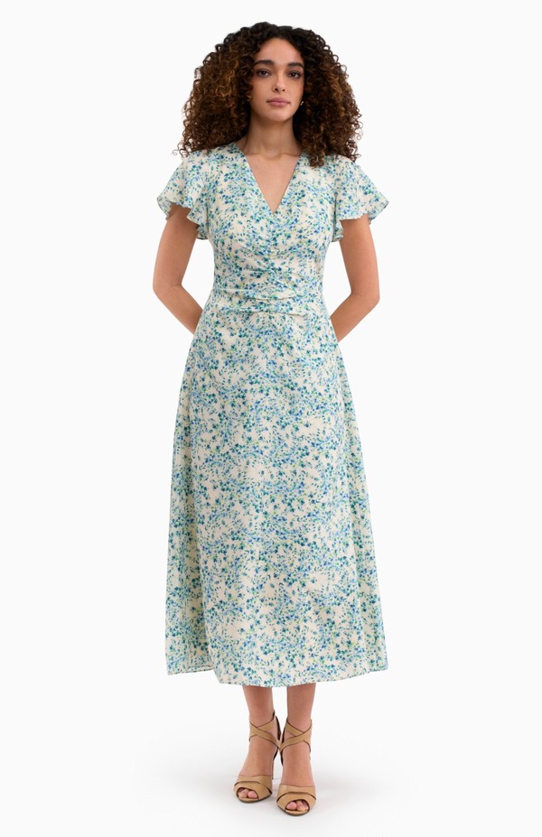 レベッカテイラー レディース トップス ワンピース シルク Rebecca Taylor Bellamy Silk Dress Creamulti クリーム|ReVida 店