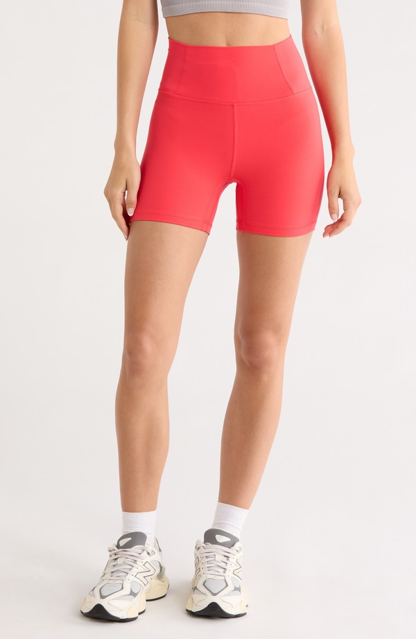 フリーピープル レディース ボトムス ハーフパンツ・ショーツ ハイウエスト ショートパンツ Free People Never Better High Waist Bike Shorts GRAPEFRUIT｜ReVida 店