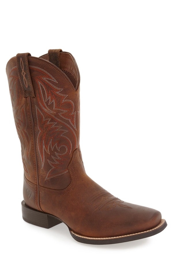 アリアト メンズ シューズ ブーツ・レインブーツ Ariat Sport Herdsman Cowboy Boot Brown 赤銅色