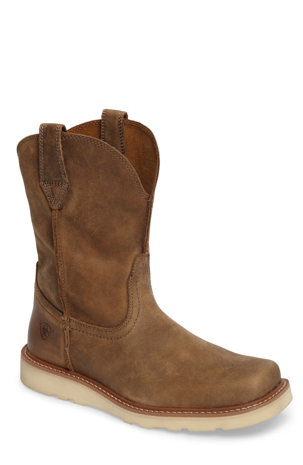 アリアト メンズ シューズ ブーツ・レインブーツ トール Ariat Rambler Tall Boot Brown 赤銅色