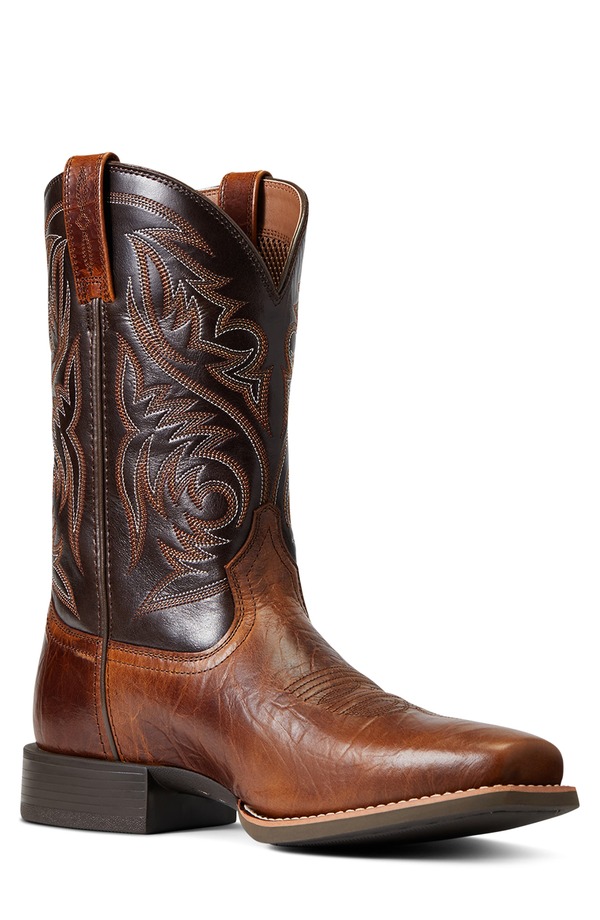 アリアト メンズ シューズ ブーツ・レインブーツ Ariat Sport Herdsman Square Toe Cowboy Boot Peanut Butter/ Chaga Brown 赤銅色
