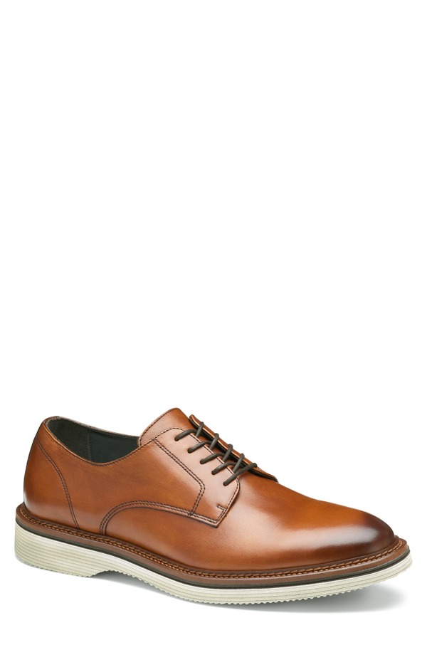 ジョンストンアンドマーフィー メンズ シューズ 力くらべ Johnston \u0026 Murphy Jenson Plain Toe Derby Tan European Calfskin タン メンズ靴-ビジネスシューズ-靴