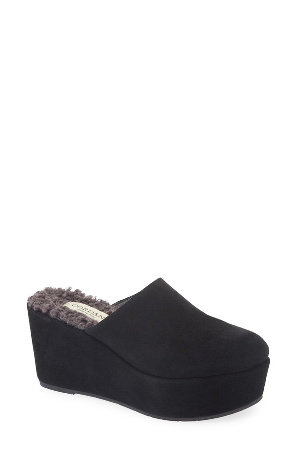 コルダーニ レディース シューズ ヒール プラットフォーム Cordani Jules Faux Fur Lined Platformule Black Suede ブラック