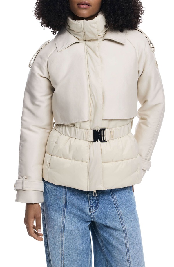 デジグアル レディース アウター ジャケット・ブルゾン Desigual Hybrid Padded Jacket Pale Beige ベージュ