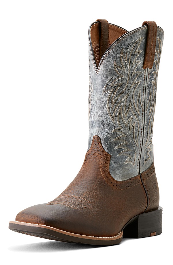 アリアト メンズ シューズ ブーツ・レインブーツ Ariat Sport Wide Square Toe Cowboy Boot Earth/ Glacier Blue 青み