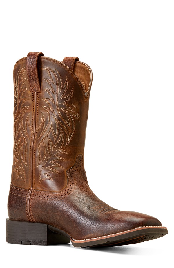 アリアト メンズ シューズ ブーツ・レインブーツ Ariat Sport Wide Square Toe Cowboy Boot Fiddle Brown/ Powder Brown 赤銅色
