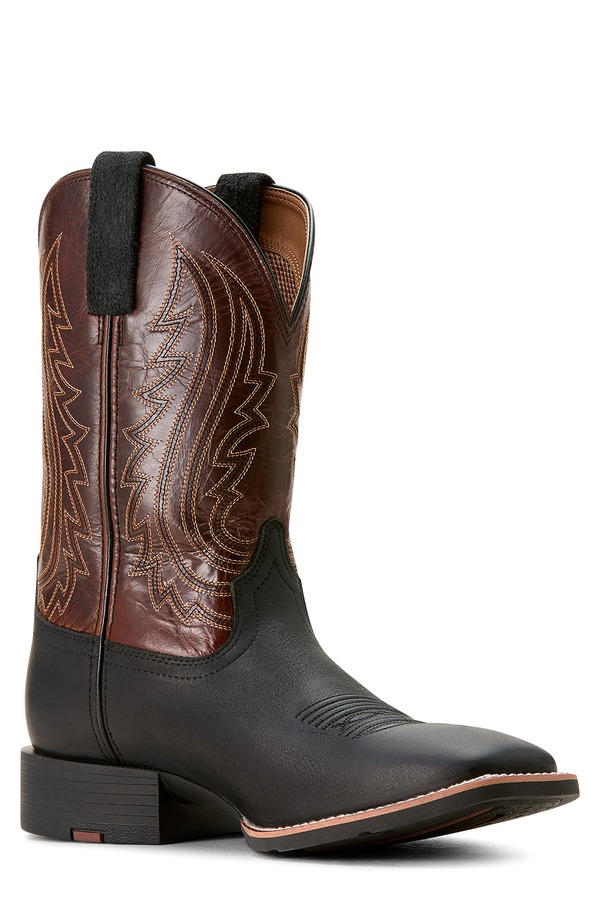 アリアト メンズ シューズ ブーツ・レインブーツ Ariat Sport Big Country Wide Square Toe Cowboy Boot Basic Black/ Mahogany 黒いこと