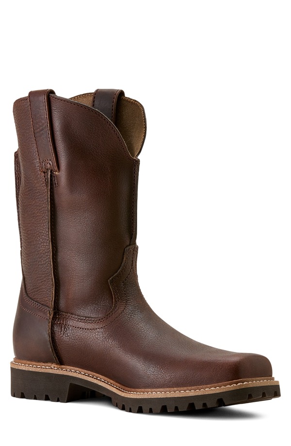 アリアト メンズ シューズ ブーツ・レインブーツ Ariat Stoney Creek Square Toe Western Boot Havana Brown 赤銅色