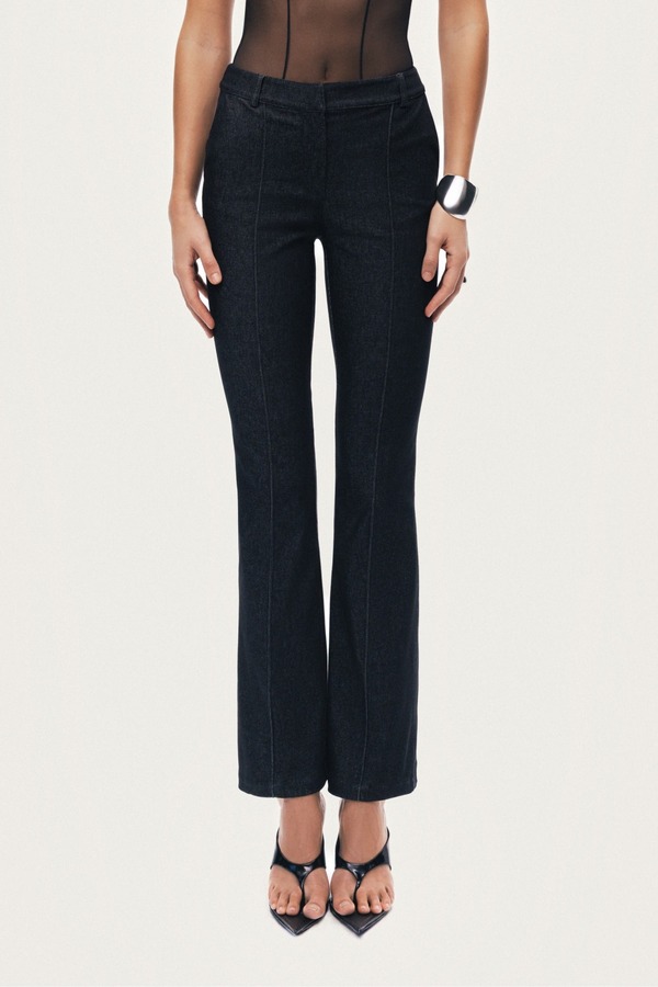 ノクチューン レディース ボトムス レギンス ズボン下 Nocturne High-Rise Tailored Straight-Leg Pants Black 黒いこと