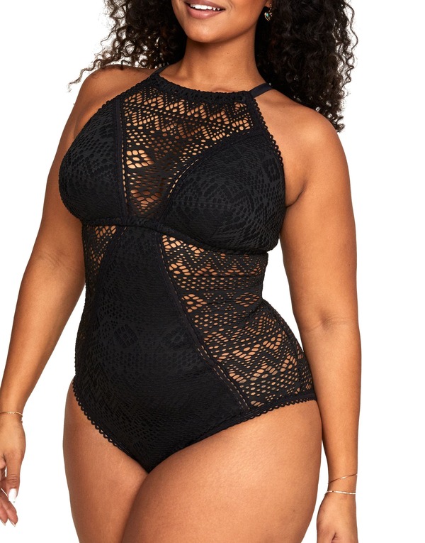 アドアミー レディース トップス ワンピース プラスサイズ Adore Me Margaret Swimwear One-Piece (Plus) Jet Black ブラック|ReVida 店