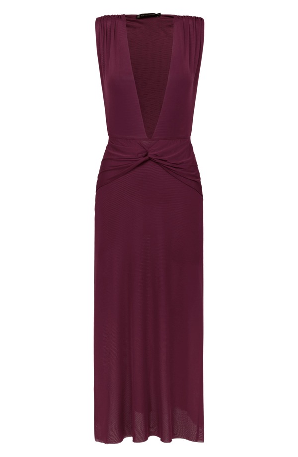 ヴィックス パウラ ハーマニー レディース トップス ワンピース メッシュ マキシ ViX Paula Hermanny Cindy Long Mesh Cover-Up Maxi Dress PURPLE パープル｜ReVida 店