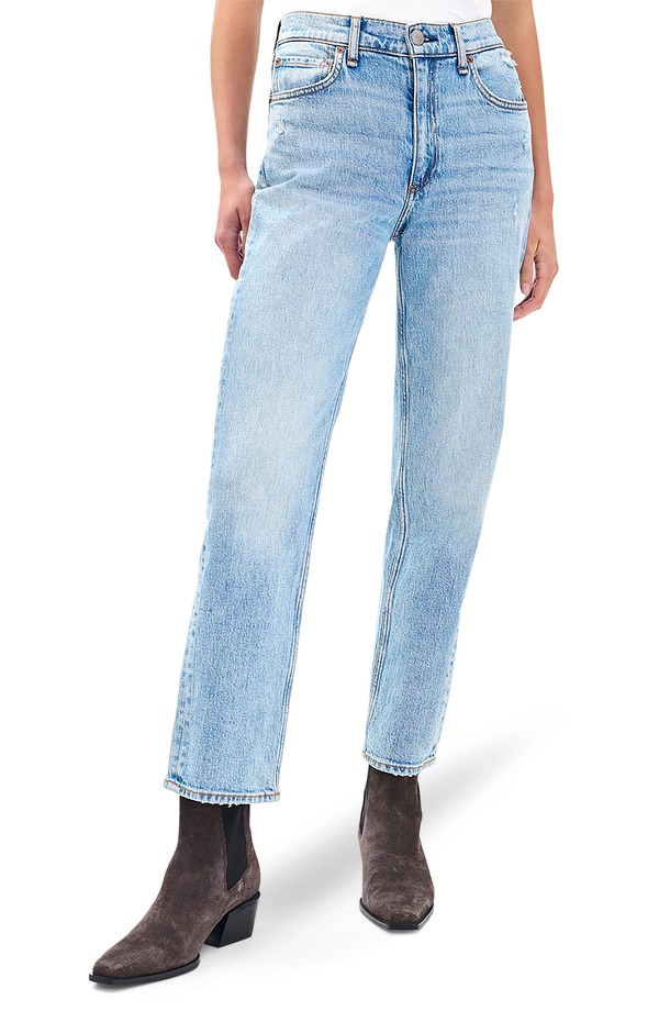 ラグアンドボーン レディース ボトムス デニムパンツ ストレート アンクル ジーンズ rag & bone Harlow Mid Rise Ankle Straight Leg Jeans LOU1|ReVida 店