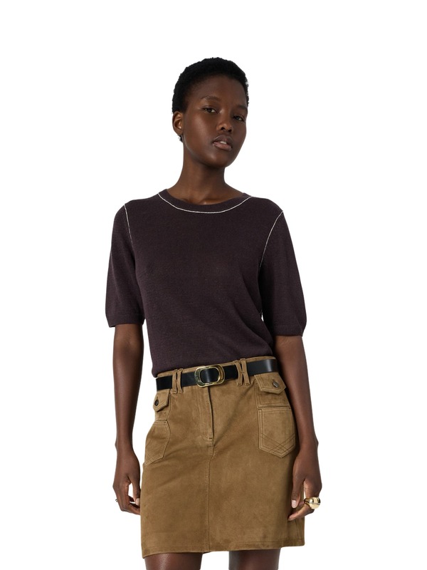 ジェラルド・ダレル レディース アウター パーカー・スウェット セーター GERARDARELoumia Short Sleeve Sweater Brown ブラウン|ReVida 店