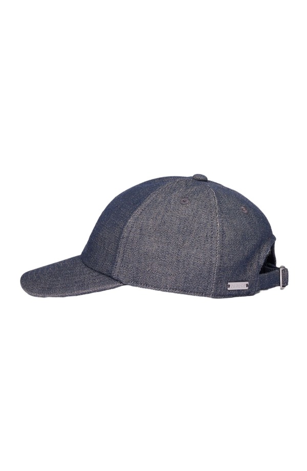 サンドロ メンズ アクセサリー 帽子 デニム キャップ ロゴ SANDRO Denim cap with logo Blue ブルー｜ReVida 店