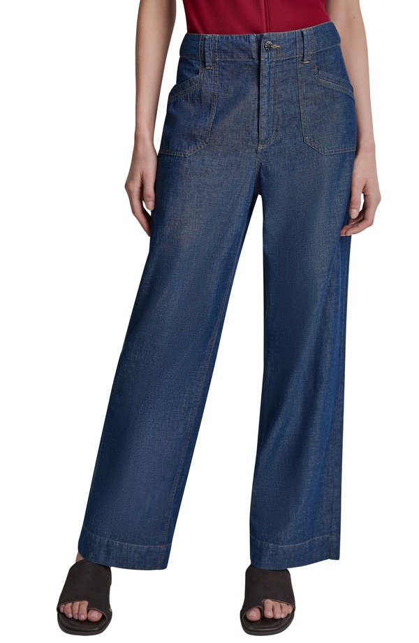 ダナ キャラン ニューヨーク レディース ボトムス デニムパンツ ワイドレッグ アンクル ジーンズ DKNY Wide Leg Ankle Jeans CROSBY WASH｜ReVida 店 23,944円