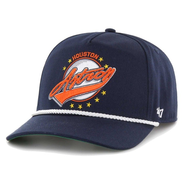フォーティーセブン メンズ アクセサリー 帽子 Men's '47 Navy Houston Astros Wax Pack Collection Premier Hitch Adjustable Hat Navy ネイビー｜ReVida 店