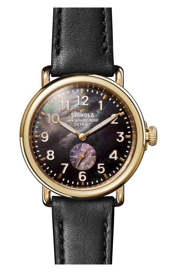 シャイノーラ メンズ アクセサリー 腕時計 Shinola Runwell Sub Second Bracelet Watch 41mm BLACKMOP|ReVida 店