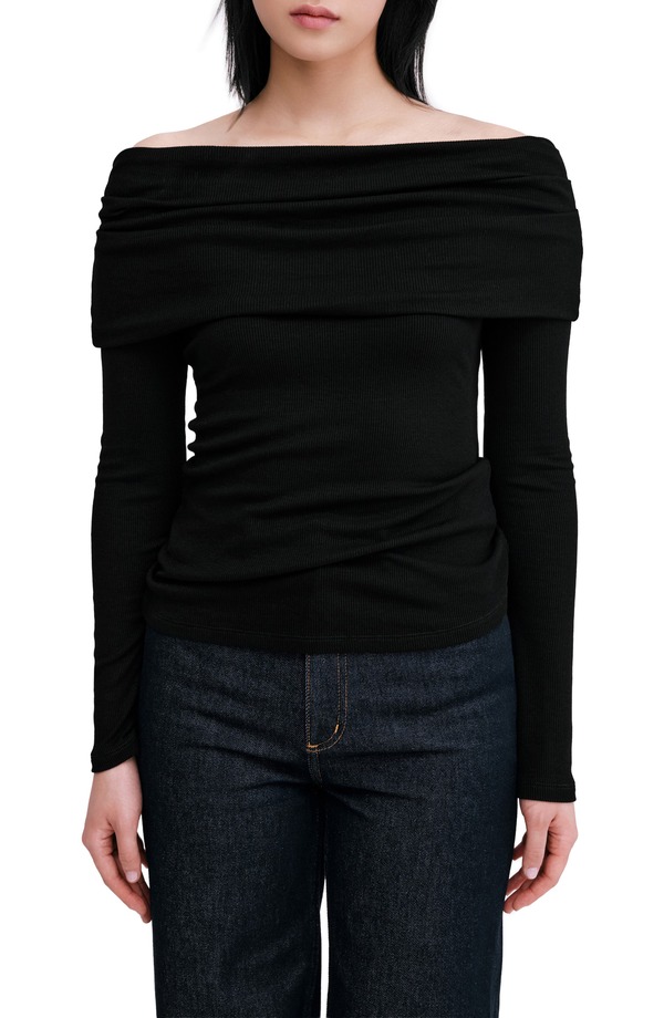 マルセラ レディース トップス シャツ ニット Marcella Bennett Off the Shoulder Knitop BLACK ブラック｜ReVida 店